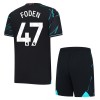 Officiële Voetbalshirt + Korte Broek Manchester City Foden 47 Derde 2023-24 - Kids